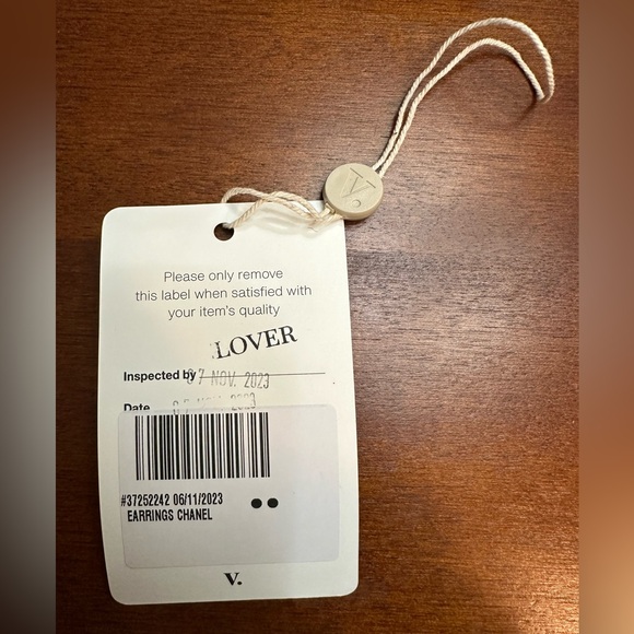 CHANEL ð CoCo Mark Resin Stud Earrings Silver CC Round Pink Vintage 99 P ð - Picture 11 of 16